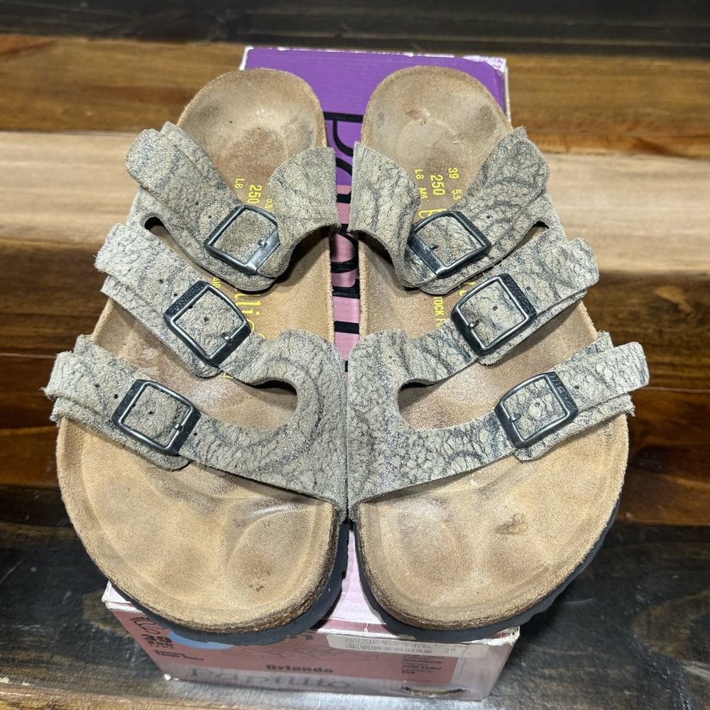 Birkenstock Papillio Orlando Sandal size 39 Taupe Swirl